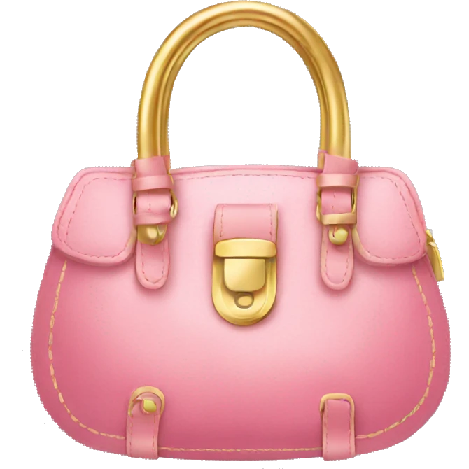 Pink and gold purse emoji