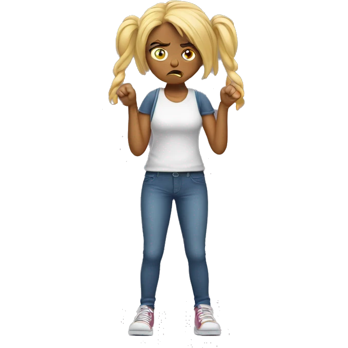 sad girl with two thumbs down emoji