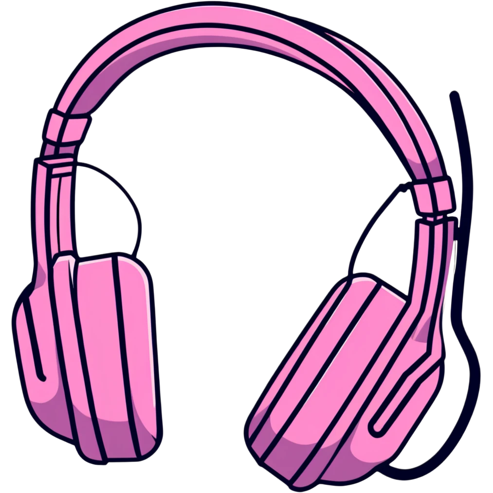 pink gothic headphones emoji