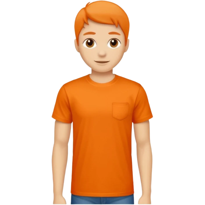 orange tshirt plain emoji
