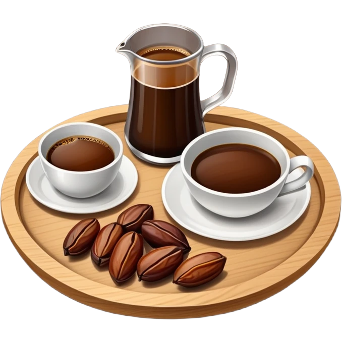 Saudi coffee with dates on a tray emoji