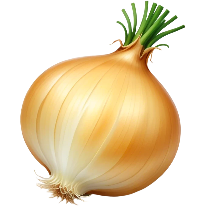 Cinematic crisp white onion, slightly peeled to reveal smooth layers, warm golden tones, rustic and fresh, soft glowing highlights. emoji