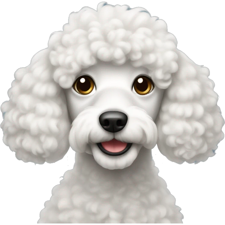 The white poodle emoji