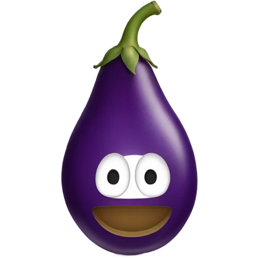 Normal emoji with an eggplant nose emoji
