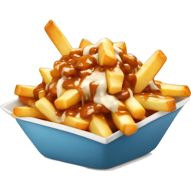 Poutine qui mange une Poutine  emoji