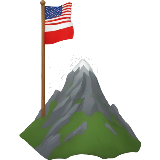 moutaintop with flag emoji