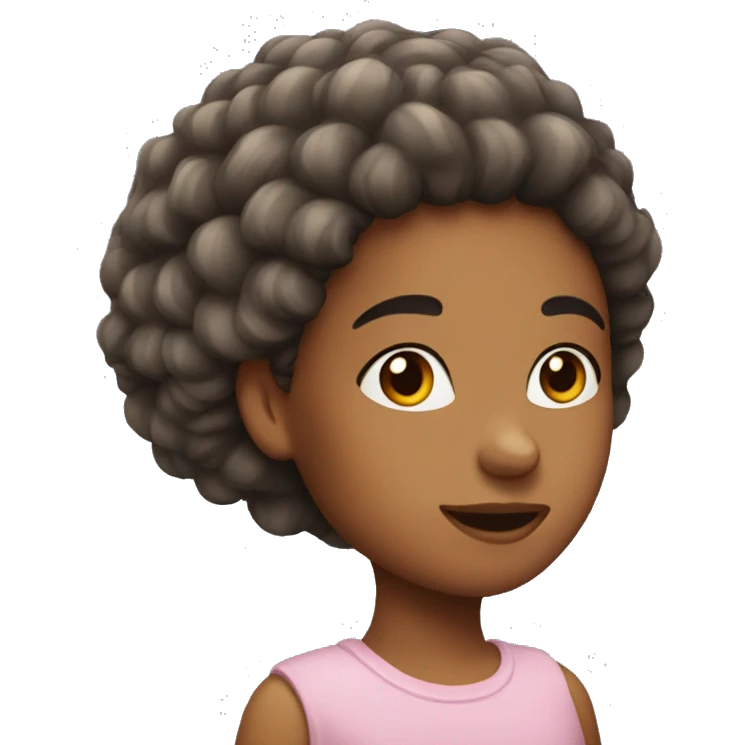the girl with hedgehog hair emoji