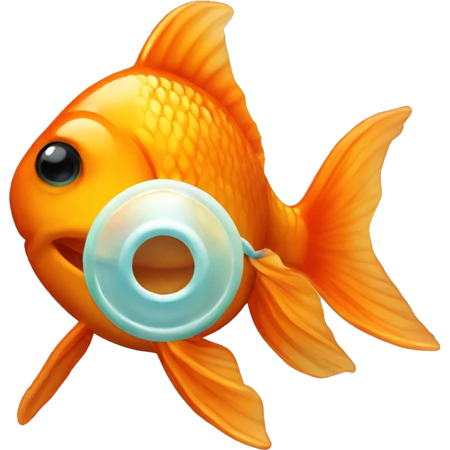 goldfish with a pacifier emoji