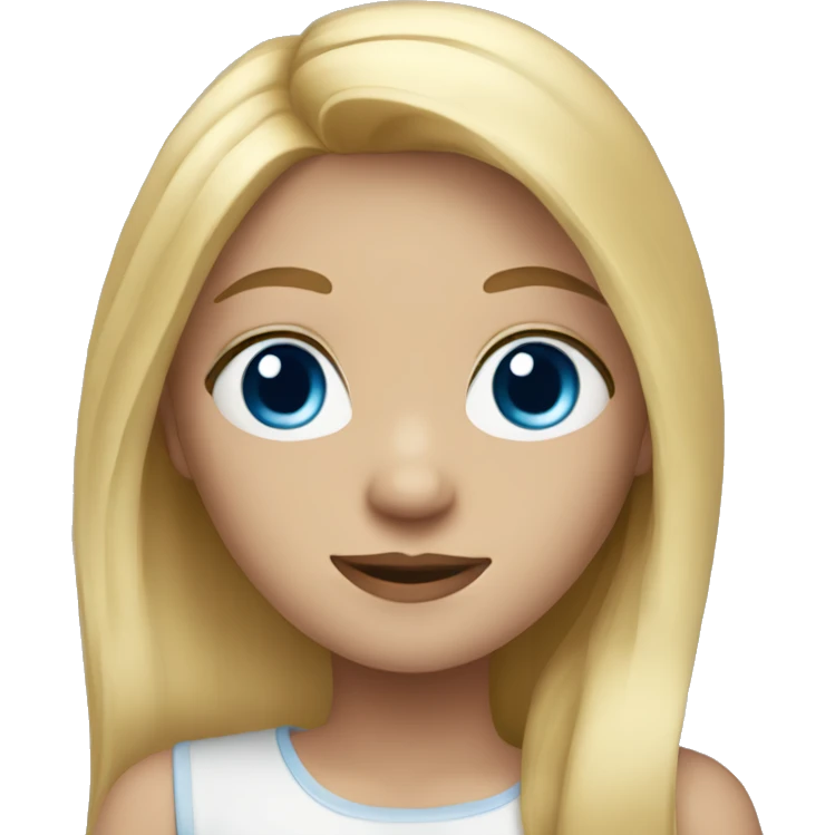 a girl with long blonde hair blue eyes emoji