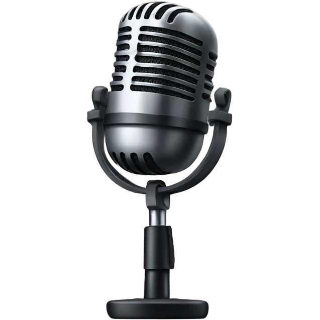 a microphone as a world emoji