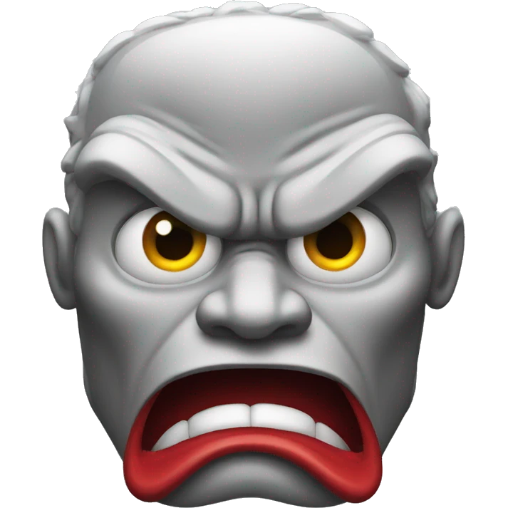 Angry red bull head emoji