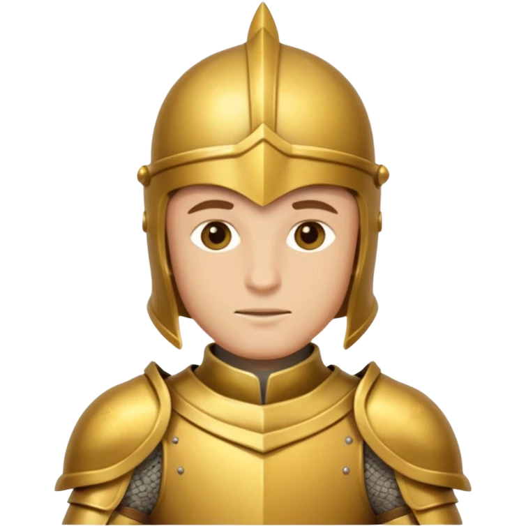 a knight in gold armor emoji