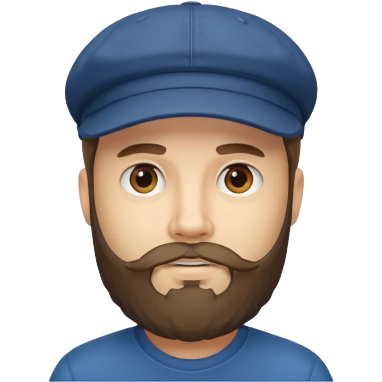 As un señor con barba y gorra emoji