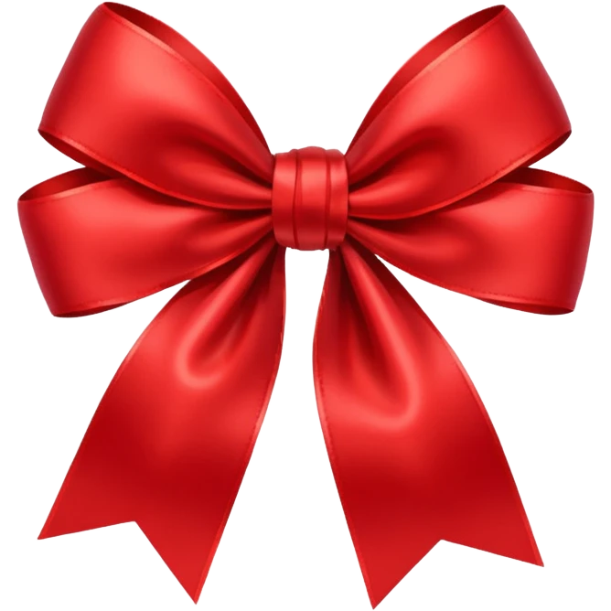 Red gift bow emoji