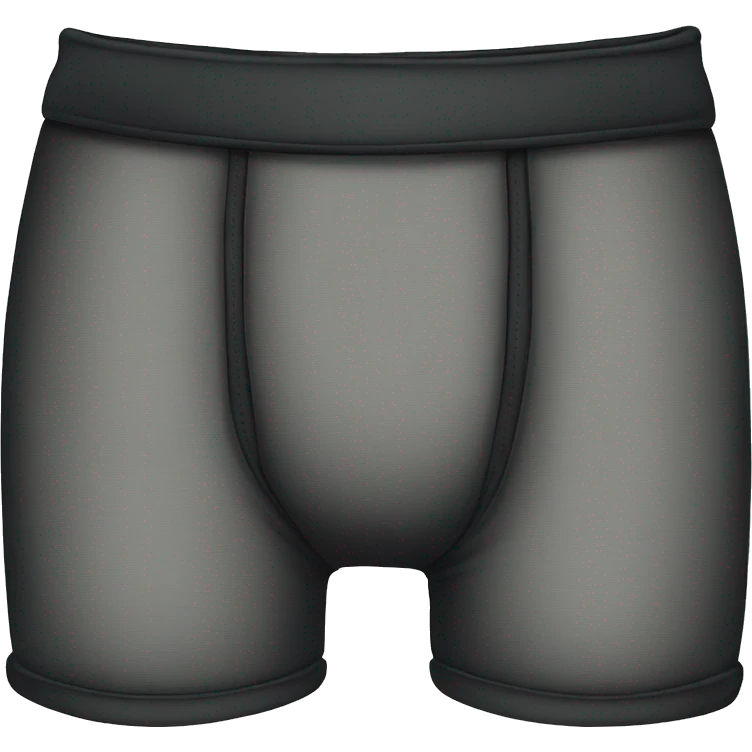 Black boxer briefs piece of clothing emoji