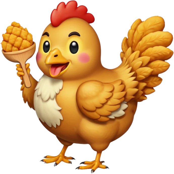 Emoji eating chicken  emoji