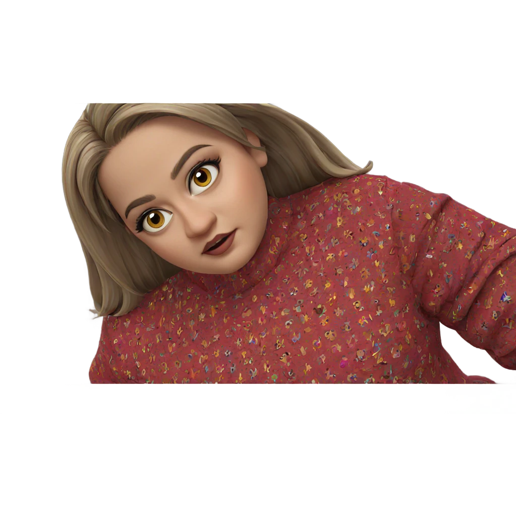 girl with makeup gazing confidently emoji