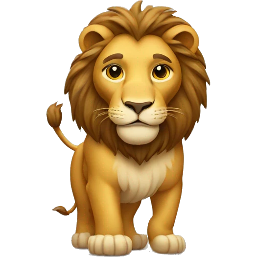 moving lion with a star of david emoji