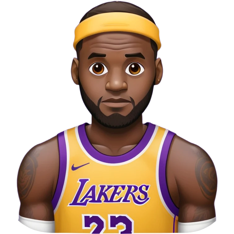 LeBron James wearing Lakers jersey emoji