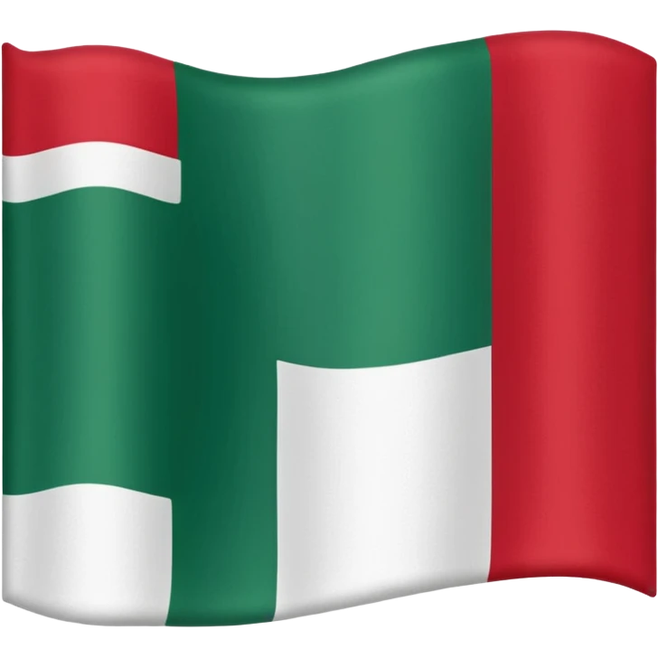 чеченский флаг, зеленый, белый, красный emoji