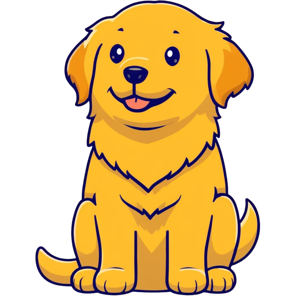 Golden retriever begging emoji
