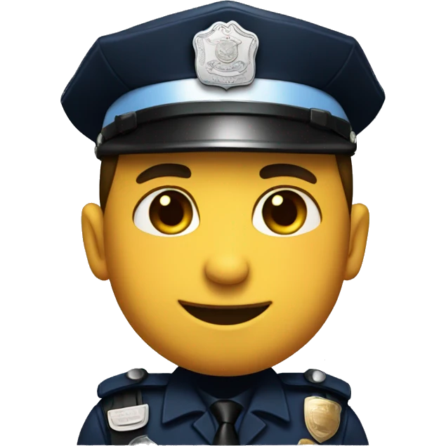 Cop smirking emoji