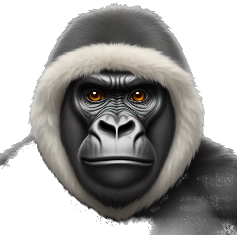 gorilla with ushanka emoji