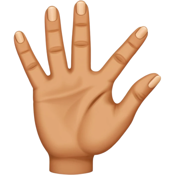 Les doigts en forme de W emoji