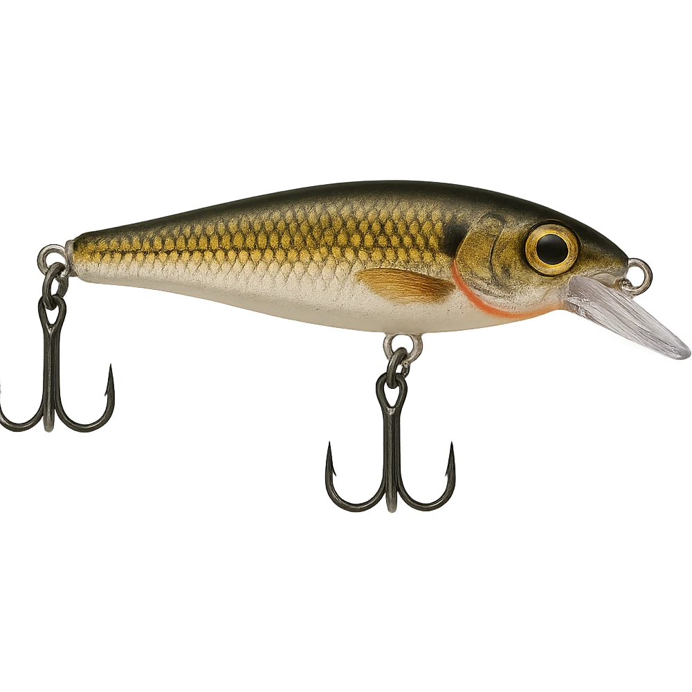 realistic detailed side view of a Rapala fishing lure emoji