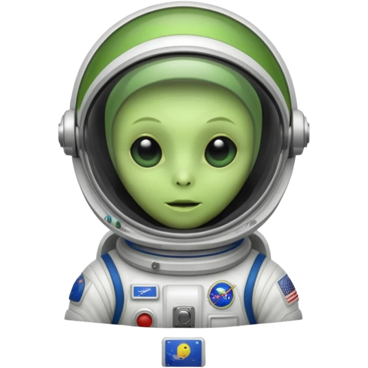 green alien white Astronaut emoji