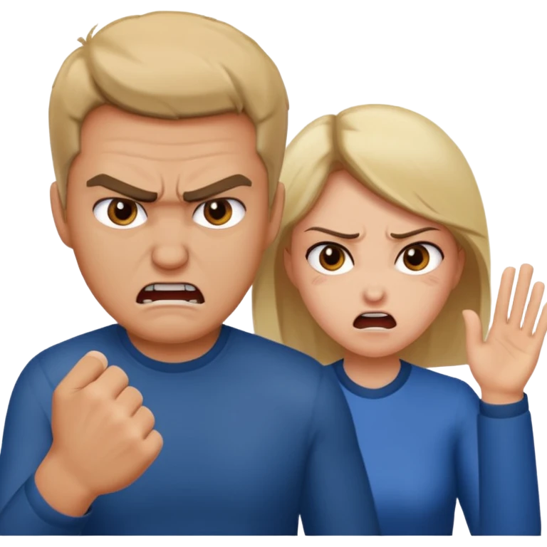 Women slaps a man emoji