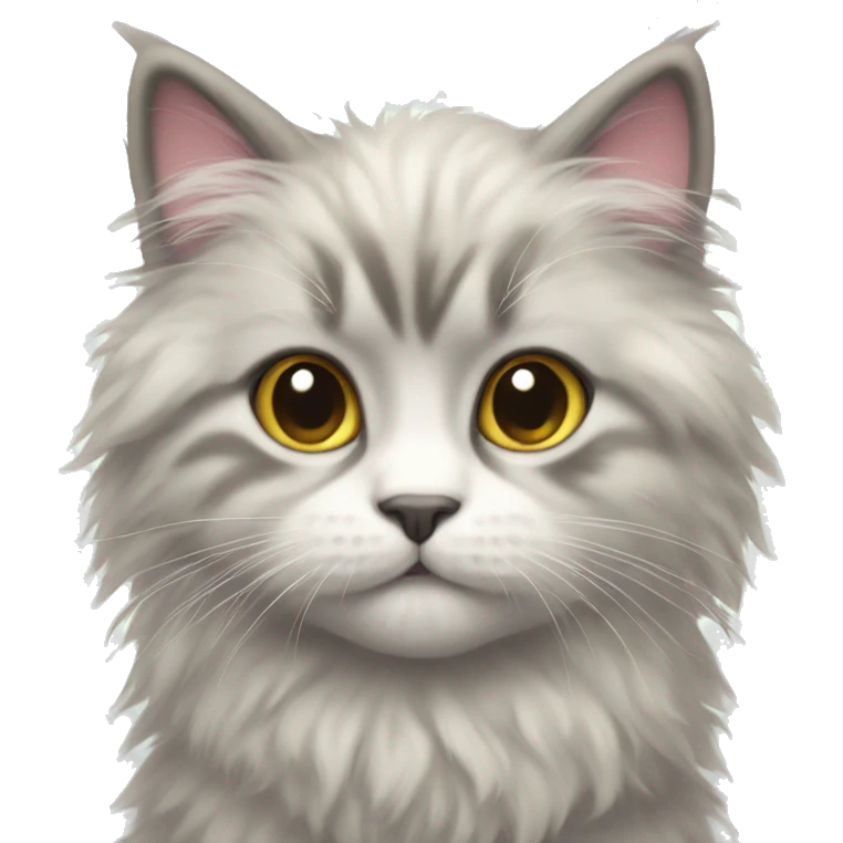Fluffy kitten emoji