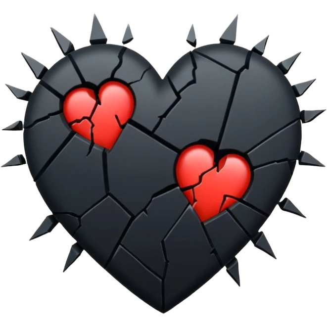 A black broken heart emoji