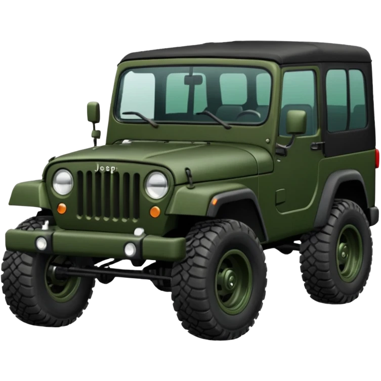 Dark green four door jeep emoji