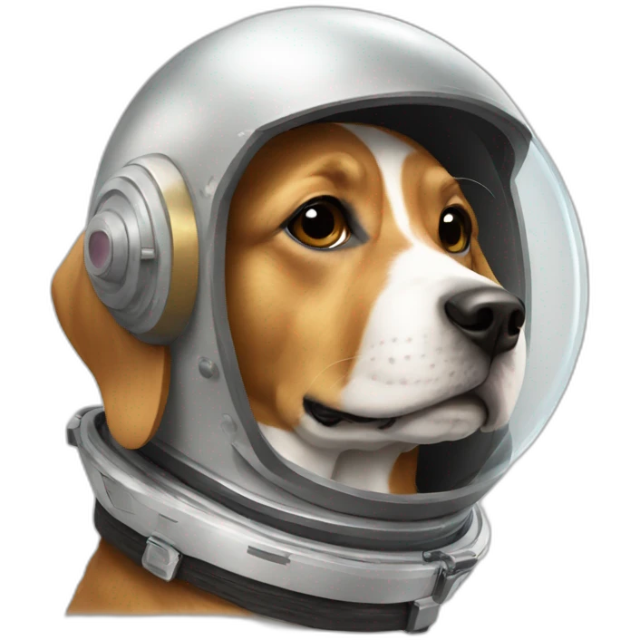 Dog with a space helmet emoji