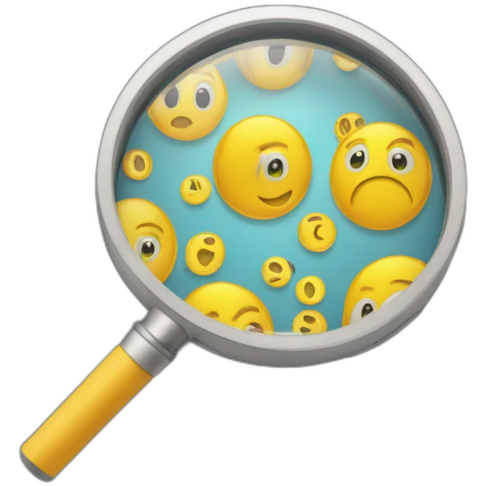 Magnifying Glass over Numbers emoji