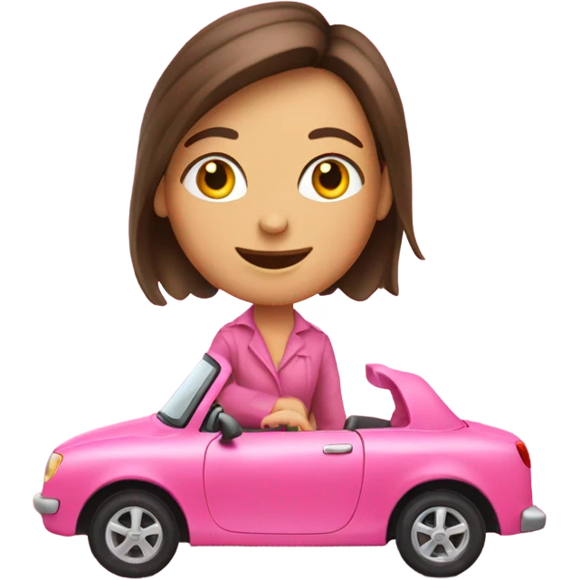 happy-brunette-girl-driving-pink-car-profile emoji