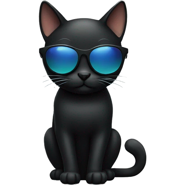 Black Cat with sunglasses emoji