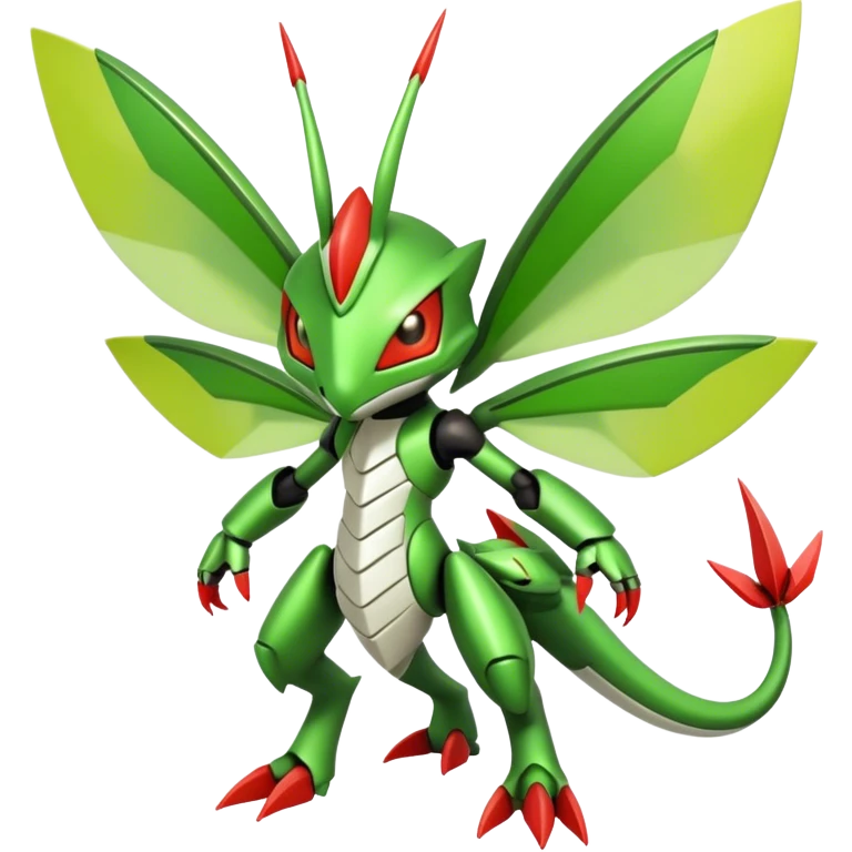 Cute Cool Edgy Shiny Futuristic Ethereal Legendary Kartana-Digimon-Scyther-Scizor-hybrid full body emoji