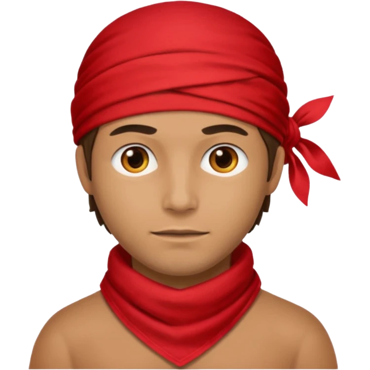 man with wearing red bandana emoji