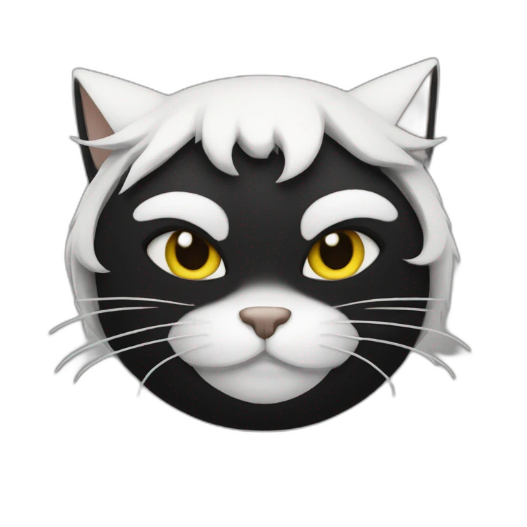 chat noir et blanc emoji