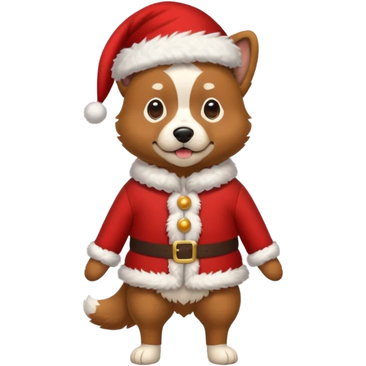 dog full body wearing a christmas outfit emoji