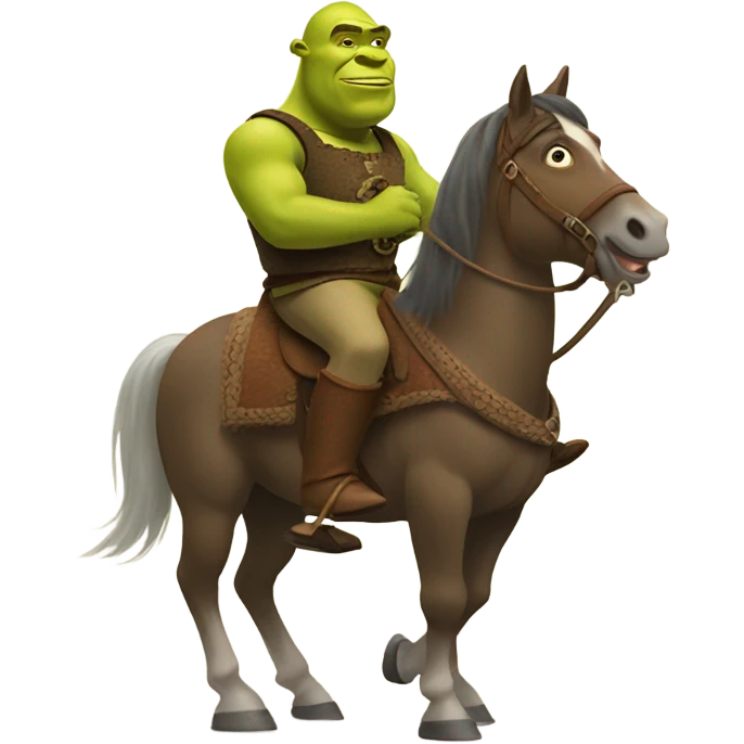 Shrek riding horse emoji