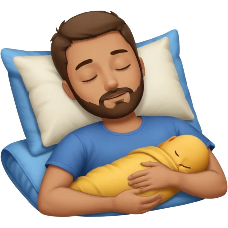 Guy with very short beard Taking short nap icon emoji