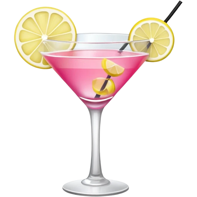 Cocktail Pink With Lemon emoji