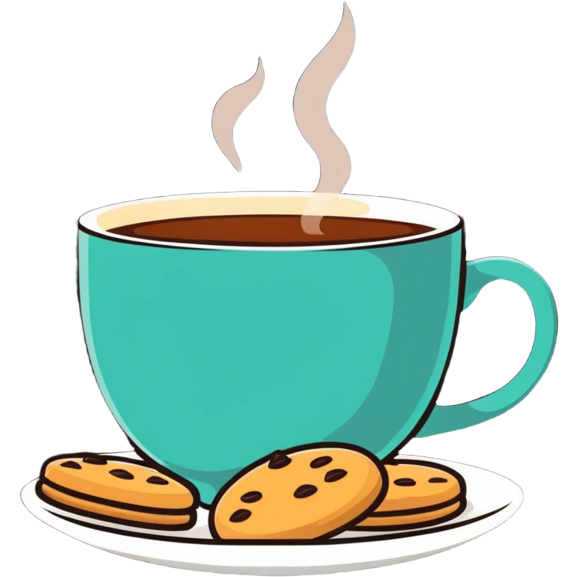 Cup of tea and cookies emoji