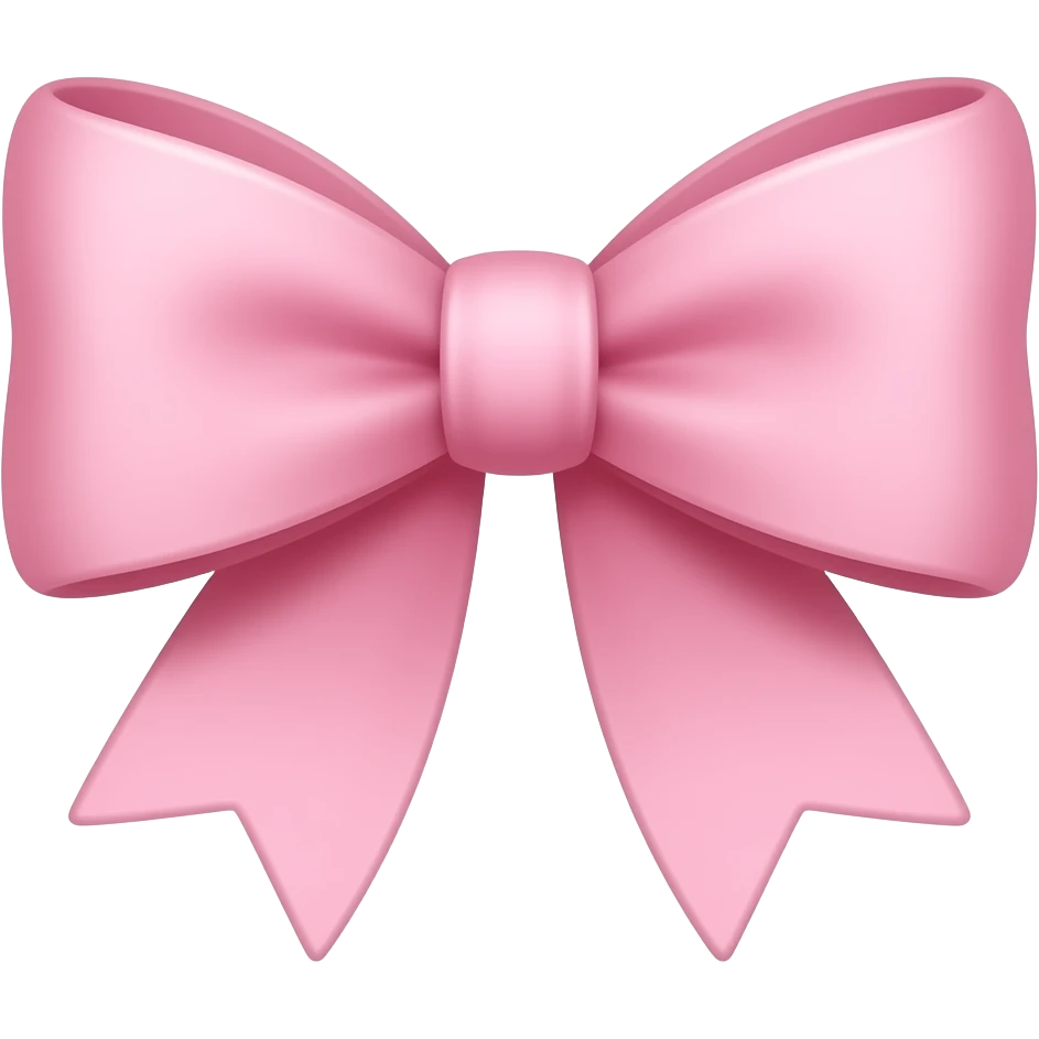 Light pink bow emoji