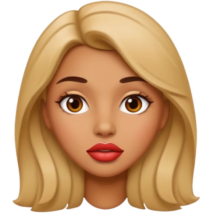 Girl with big lips emoji