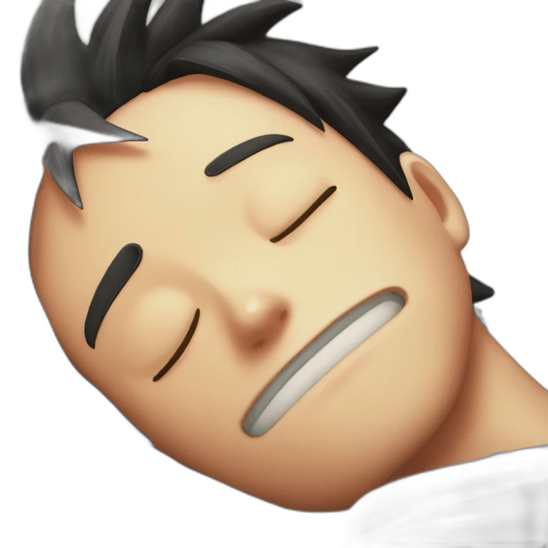 Luffy slepping emoji