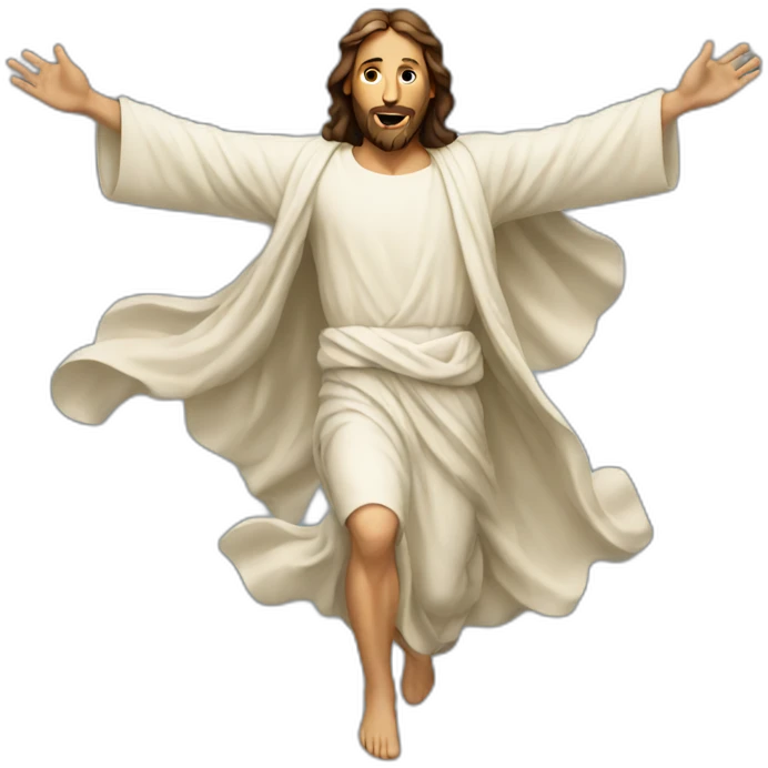 jesus flying emoji